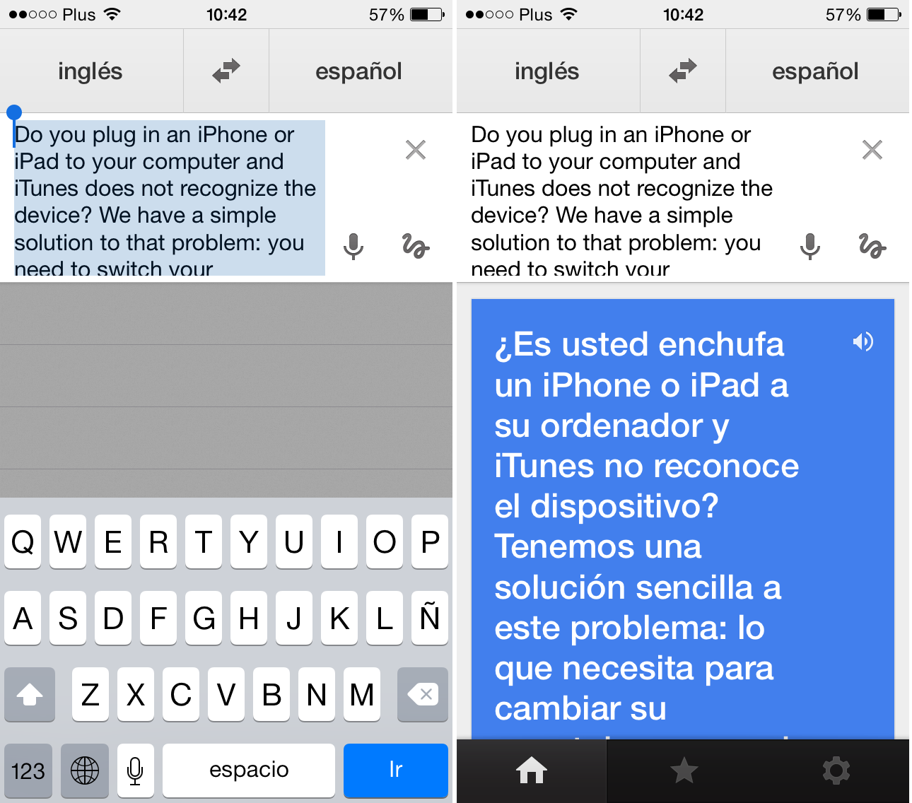 Cómo traducir páginas Web y el texto en dispositivos iOS 8 de manera